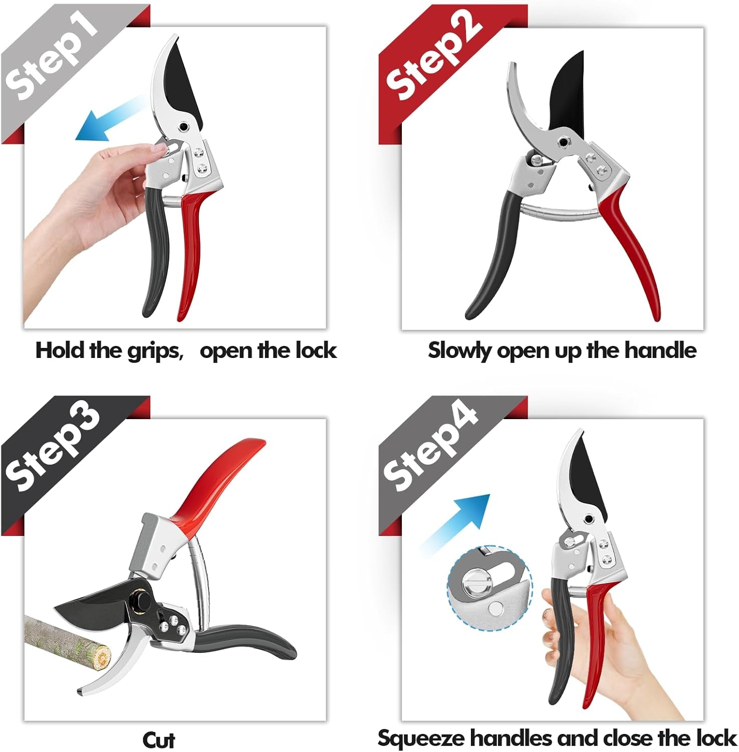 5/8” Pruning Shears, Heavy Duty SK5 Blades 