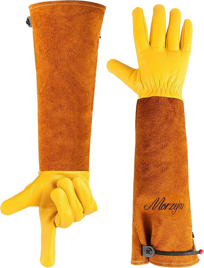 Large Gardening Gloves for Men/Women, Professional Rose Pruning Gloves Thorn Proof,