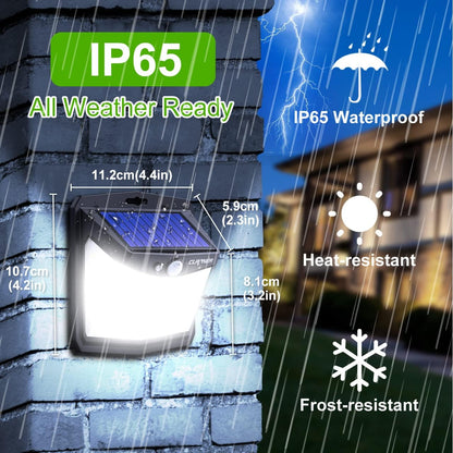 Solar Lights Outdoor, [128 LED/4 Packs] Motion Sensor/3 Working Modes 