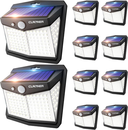 Solar Lights Outdoor, [128 LED/4 Packs] Motion Sensor/3 Working Modes 