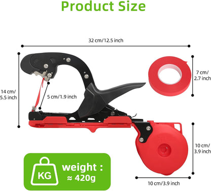 Plant Tying Machine kit, Plant Tape Gun+ 20 Rolls of Tapes+10000Pcs Staples