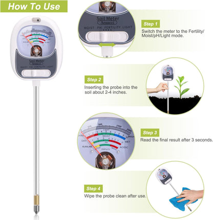 4-In-1 Soil Test Kit (White)