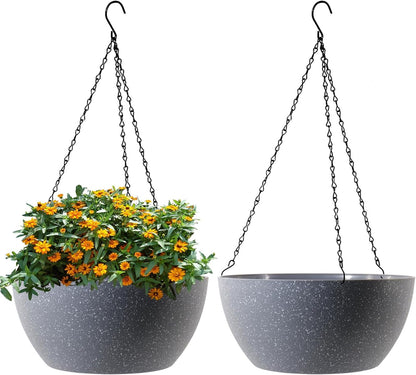 (2)10 Inch Hanging Planters Indoor/Outdoor