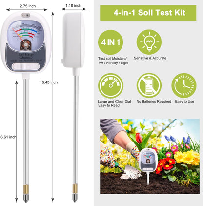 4-In-1 Soil Test Kit (White)