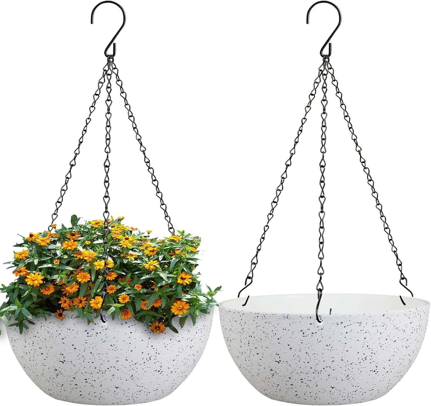 (2)10 Inch Hanging Planters Indoor/Outdoor