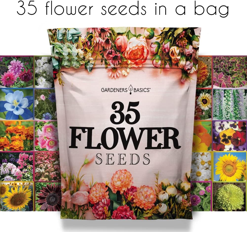  Flower Seeds 35 Individual Varieties Perennial, Annual, Wildflower Seeds