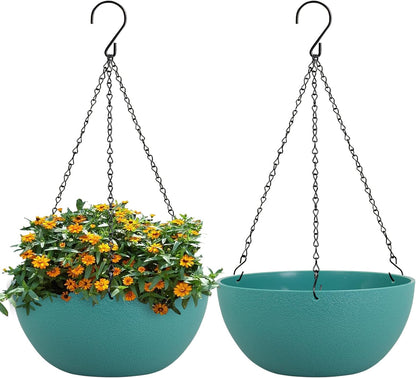 (2)10 Inch Hanging Planters Indoor/Outdoor