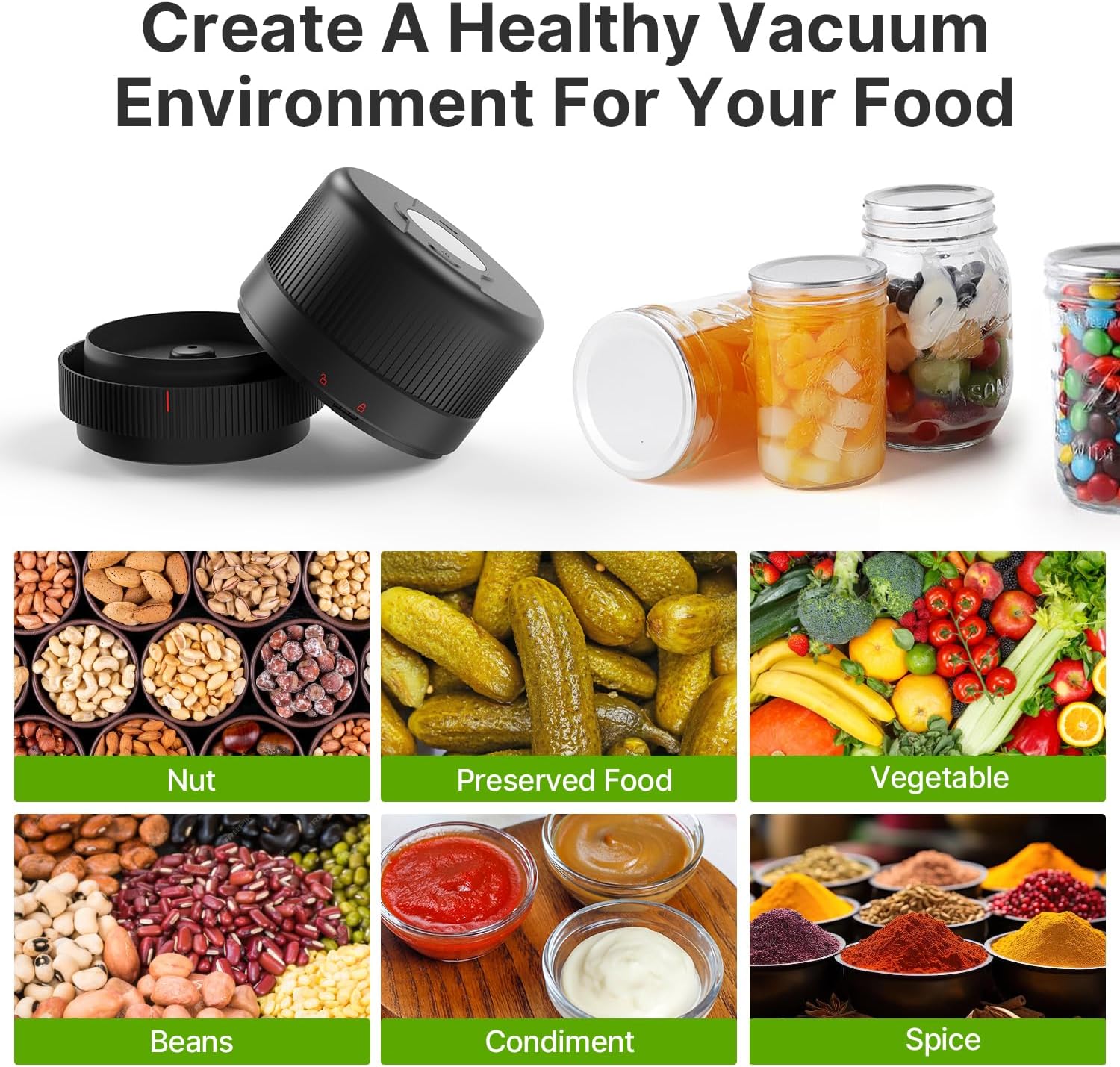 Portable Mason Jar Vacuum Sealer Kit