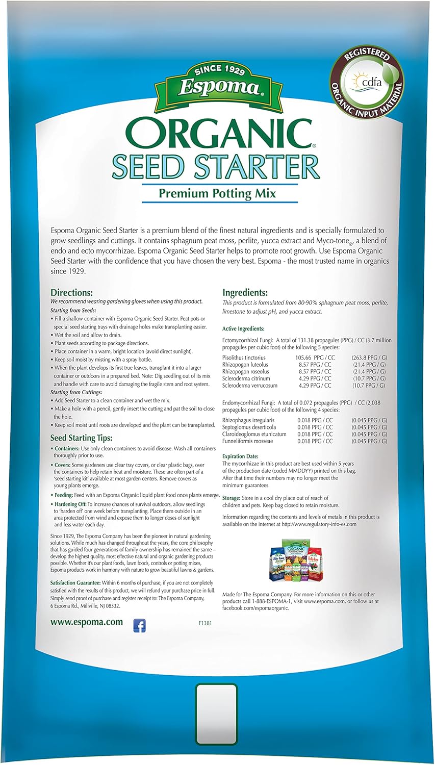 Organic Seed Starter Premium Potting Soil Mix