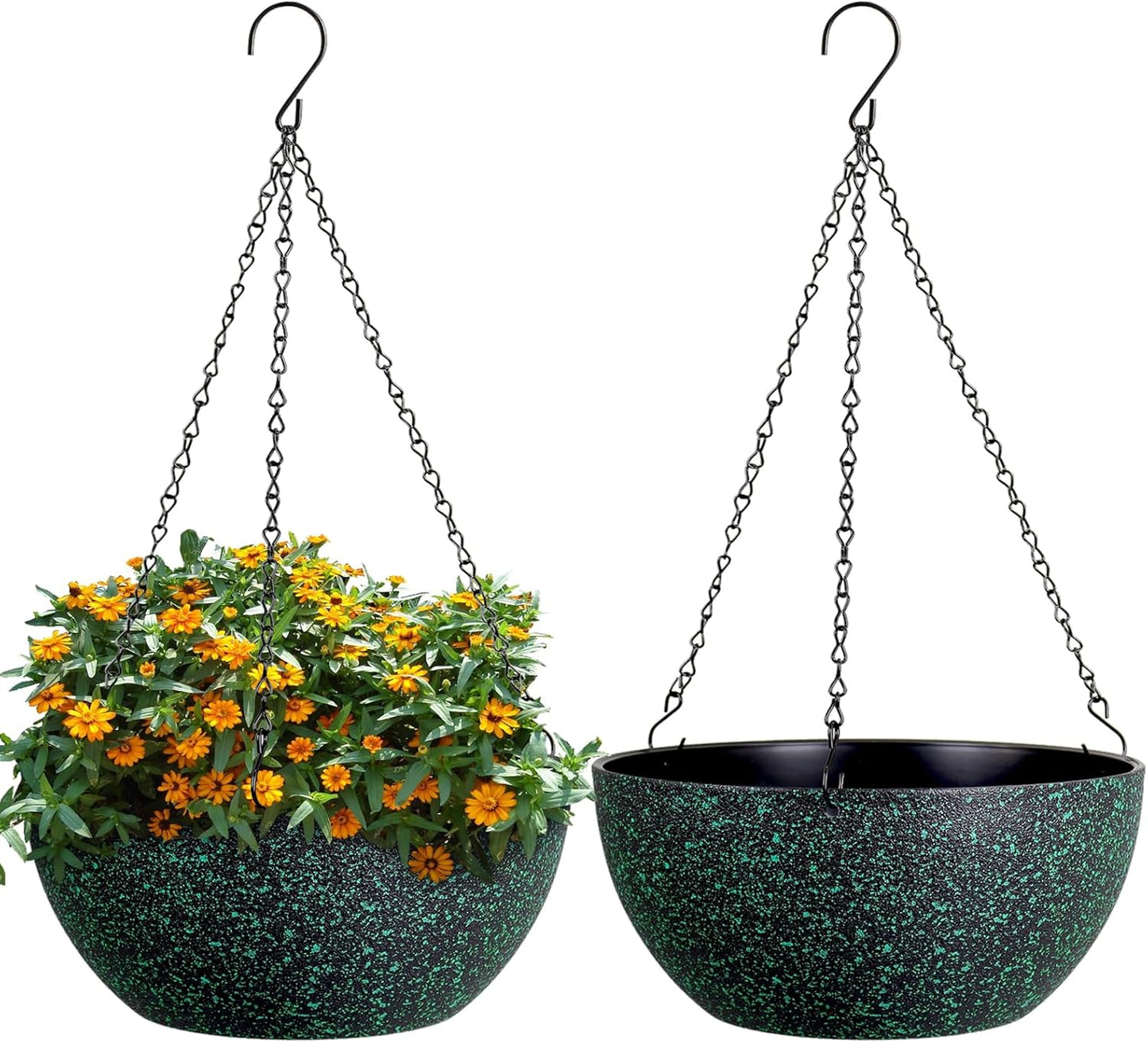 (2)10 Inch Hanging Planters Indoor/Outdoor