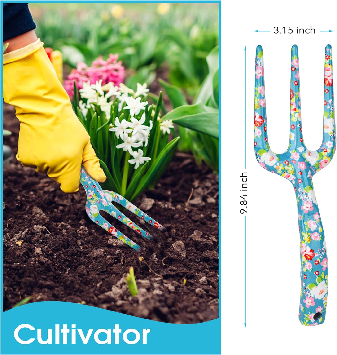 4pc-Floral Sturdy Garden Tool Set