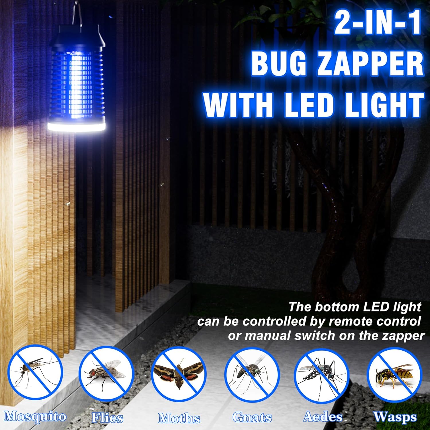 Bug Zapper Outdoor/LED Light(Manual Control)