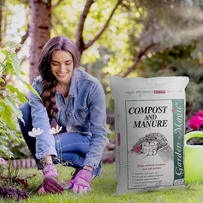 5240 Outdoor Lawn Garden Compost and Manure Blend 40lbs Bag (2 Pack)